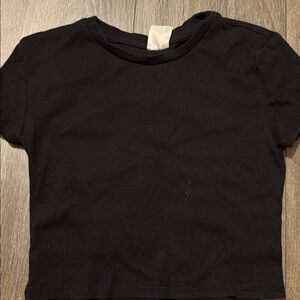 No Boundaries Black Ribbed Top